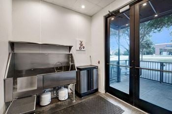 Pet washing and grooming station
